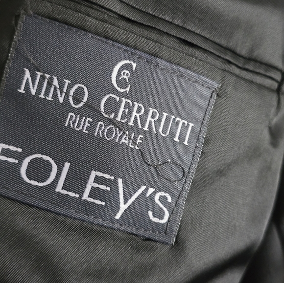 Nino Cerruti Sport Coat Jacket Mens Brown Black 2Buttons Long Sleeve Has holes - Picture 13 of 14